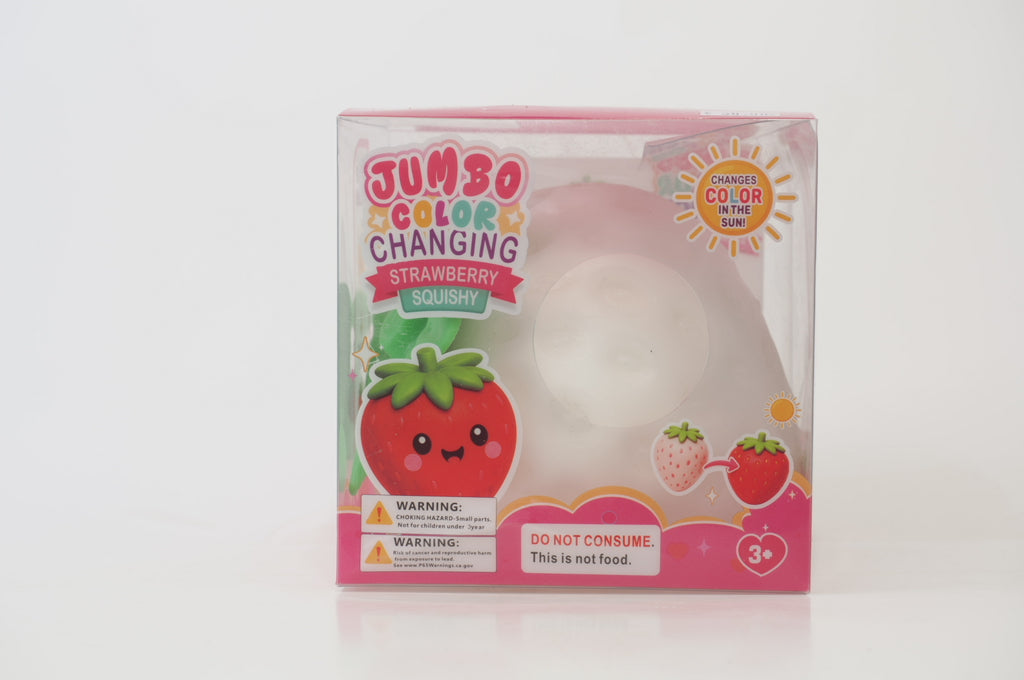 Large Color Changing Strawberry Marshmallow Squishy
